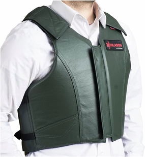 HILASON Equestrian Bull Riding Rodeo Safety Vest Protective Leather