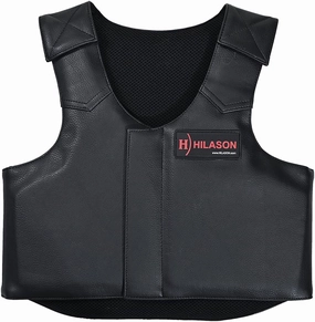 HILASON Horse Riding Vest - Black Bull Pro Rodeo Cordura Large Unisex Rodeo Protective Vest