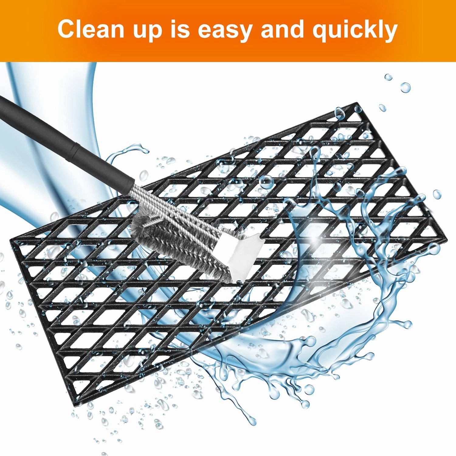 Hisencn Cooking Grates for Dyna Glo DGH450CRP DGH450CRP-D DGF493BNP DGH474CRP Gas Grill, Cast Iron Cooking Grates Replacement Part for Dyna Glo 4&5 Burner Gas Grill