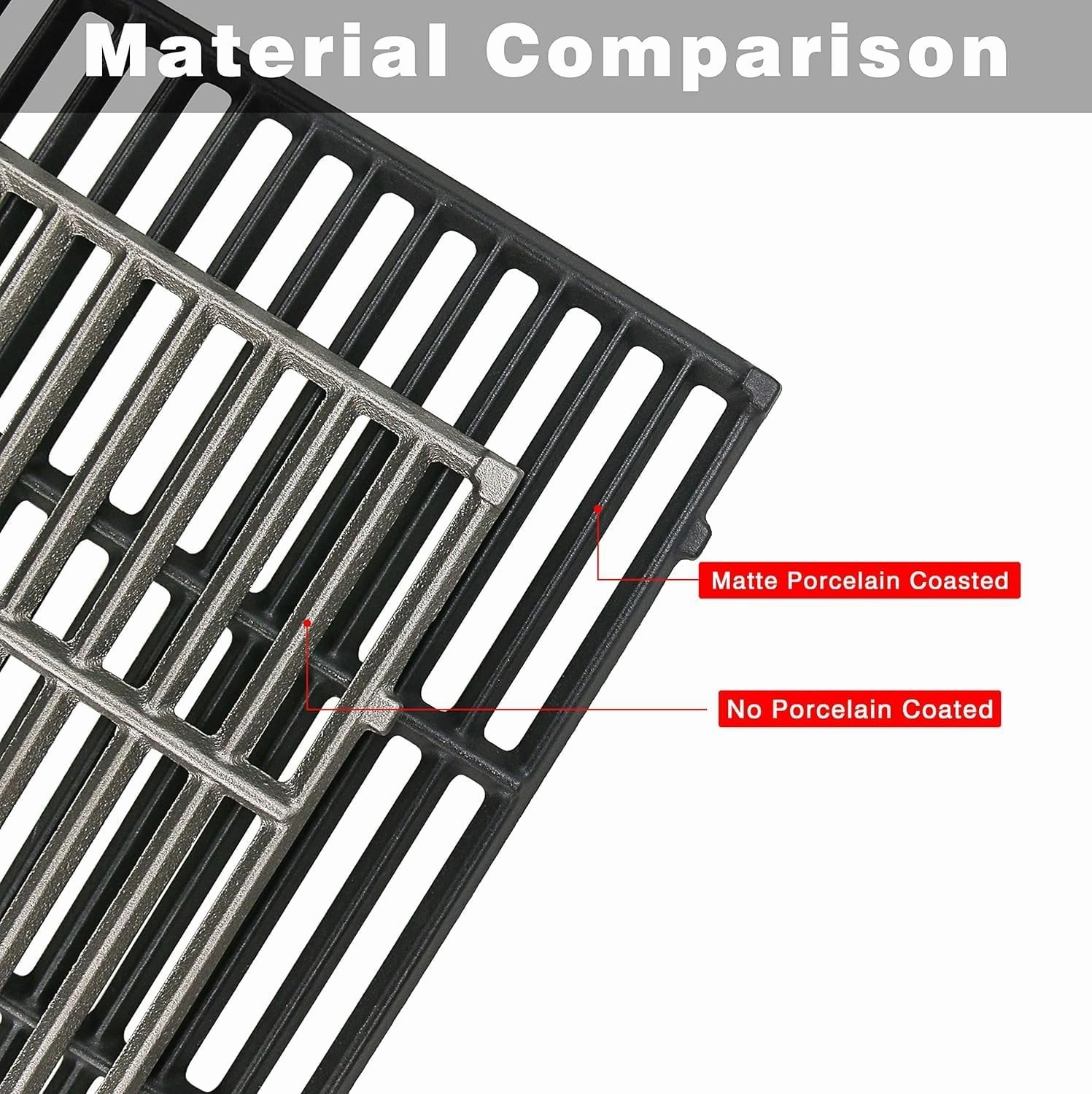 Hisencn Cooking Grates for Dyna Glo DGH450CRP DGH450CRP-D DGF493BNP DGH474CRP Gas Grill, Cast Iron Cooking Grates Replacement Part for Dyna Glo 4&5 Burner Gas Grill