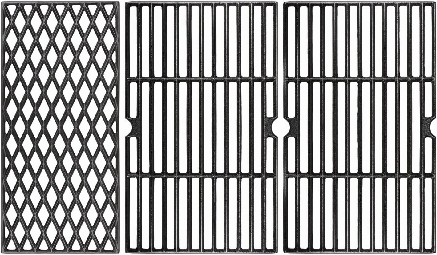 Hisencn Cooking Grates for Dyna Glo DGH450CRP DGH450CRP-D DGF493BNP DGH474CRP Gas Grill, Cast Iron Cooking Grates Replacement Part for Dyna Glo 4&5 Burner Gas Grill