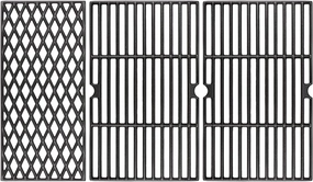 Hisencn Cooking Grates for Dyna Glo DGH450CRP DGH450CRP-D DGF493BNP DGH474CRP Gas Grill, Cast Iron Cooking Grates Replacement Part for Dyna Glo 4&5 Burner Gas Grill