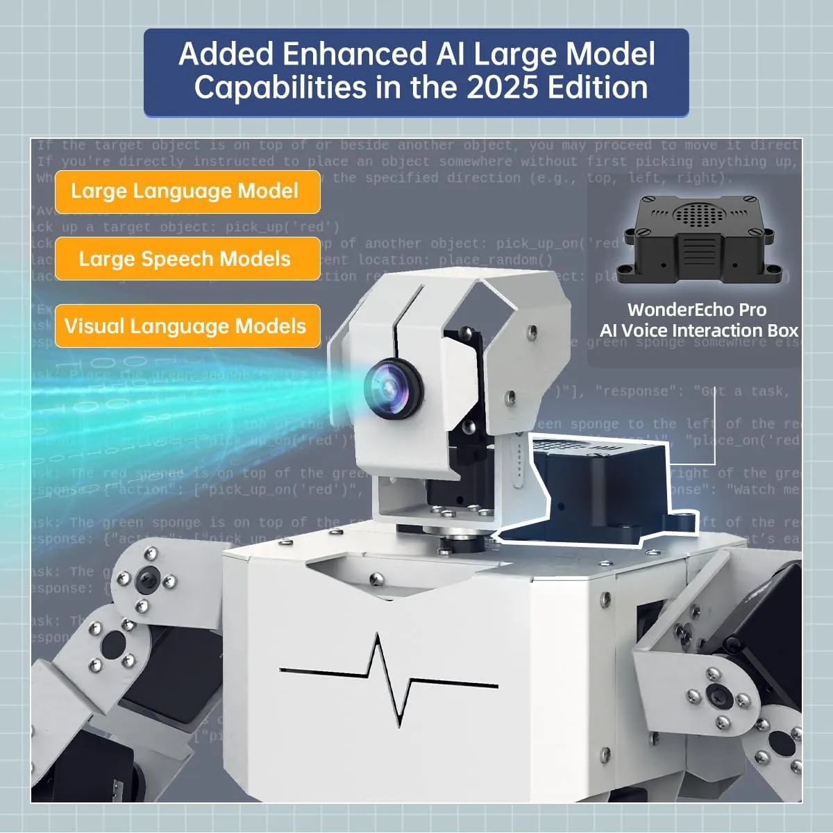 HIWONDER AI Intelligent Robot for RaspberryPi ChatGPT Multimodal AI Model Voice Command & Recognition AI Vision Humanoid Robot Python Programming for Teens and Adults, TonyPi Advanced Kit & RPi 5 8GB