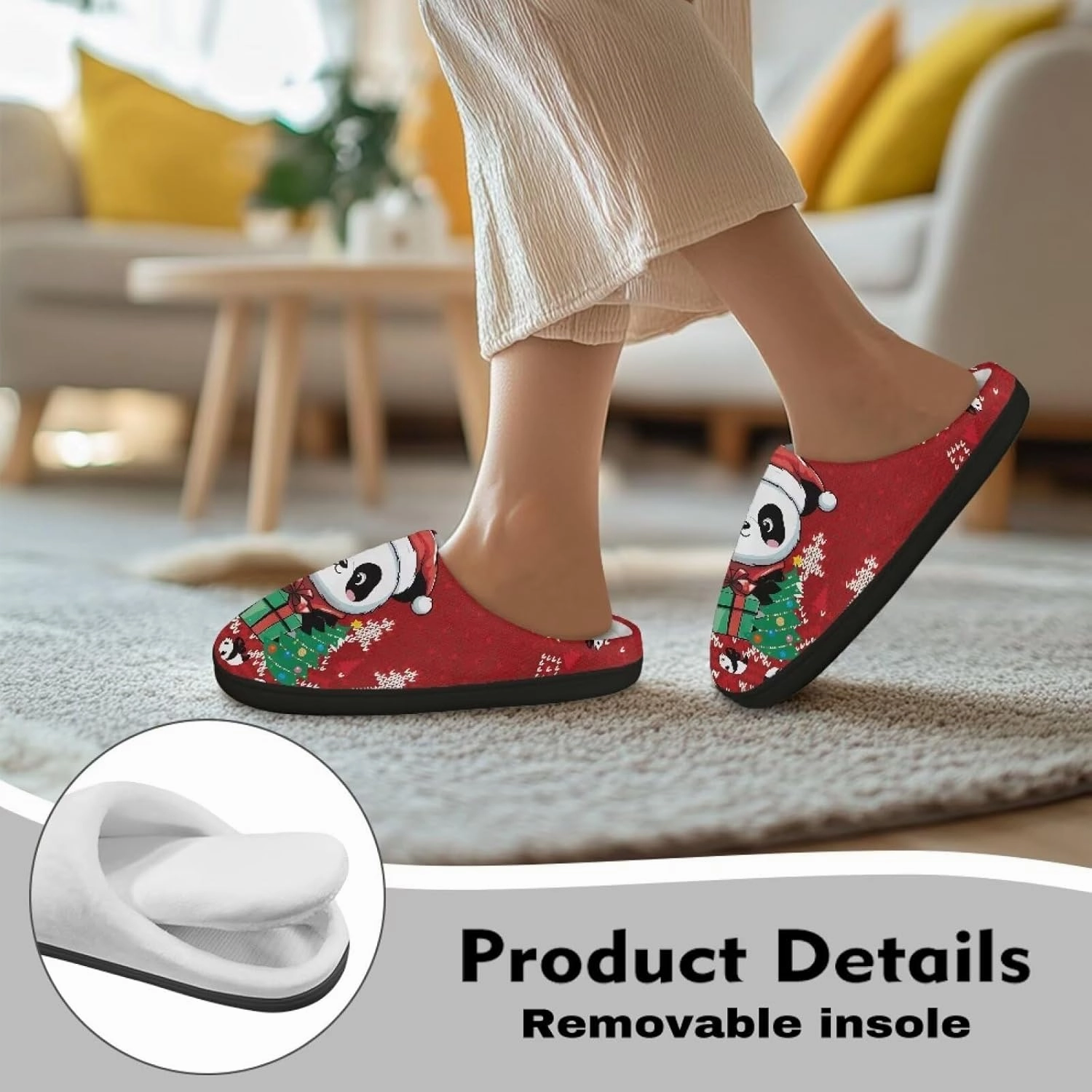 Holiday Thanksgiving Couple Slippers for Women & Men - Indoor Soft Warm Bedroom Slippers