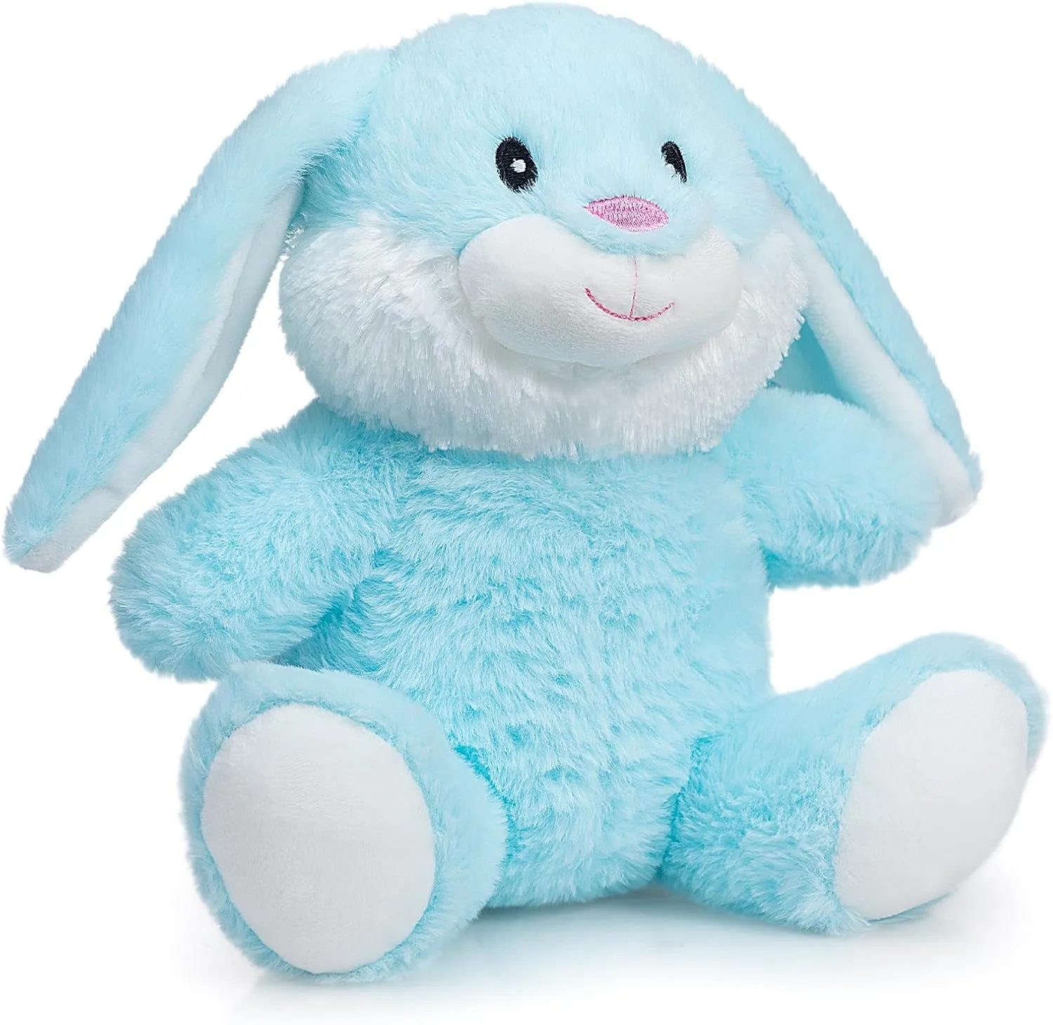 HollyHOME Bunny Stuffed Animal, Easter Bunny Plush Toys, Soft and Cuddly Stuffed Rabbit Easter Gift for Kids Baby Girls 10 inch Powder Blue