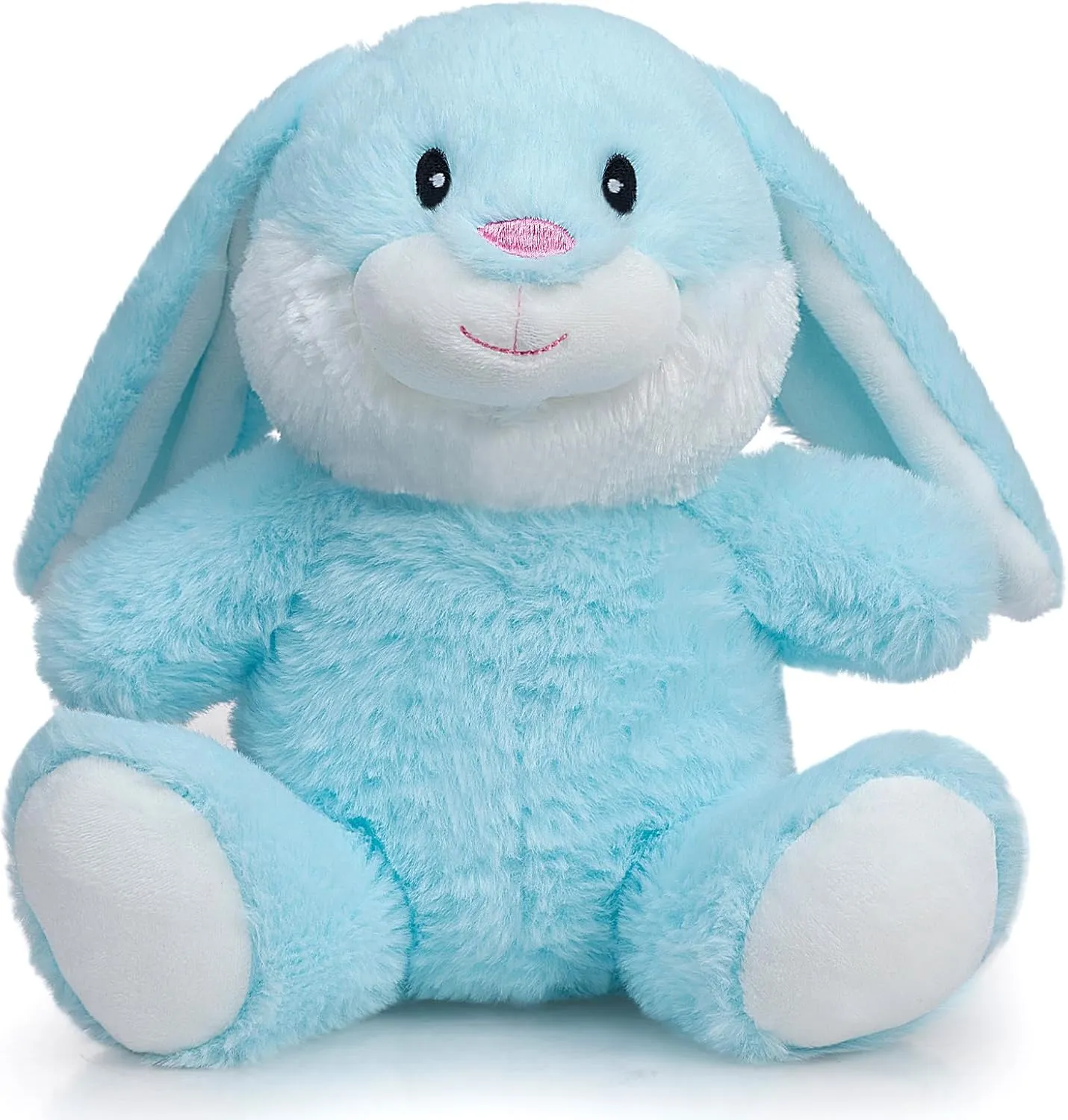 HollyHOME Bunny Stuffed Animal, Easter Bunny Plush Toys, Soft and Cuddly Stuffed Rabbit Easter Gift for Kids Baby Girls 10 inch Powder Blue