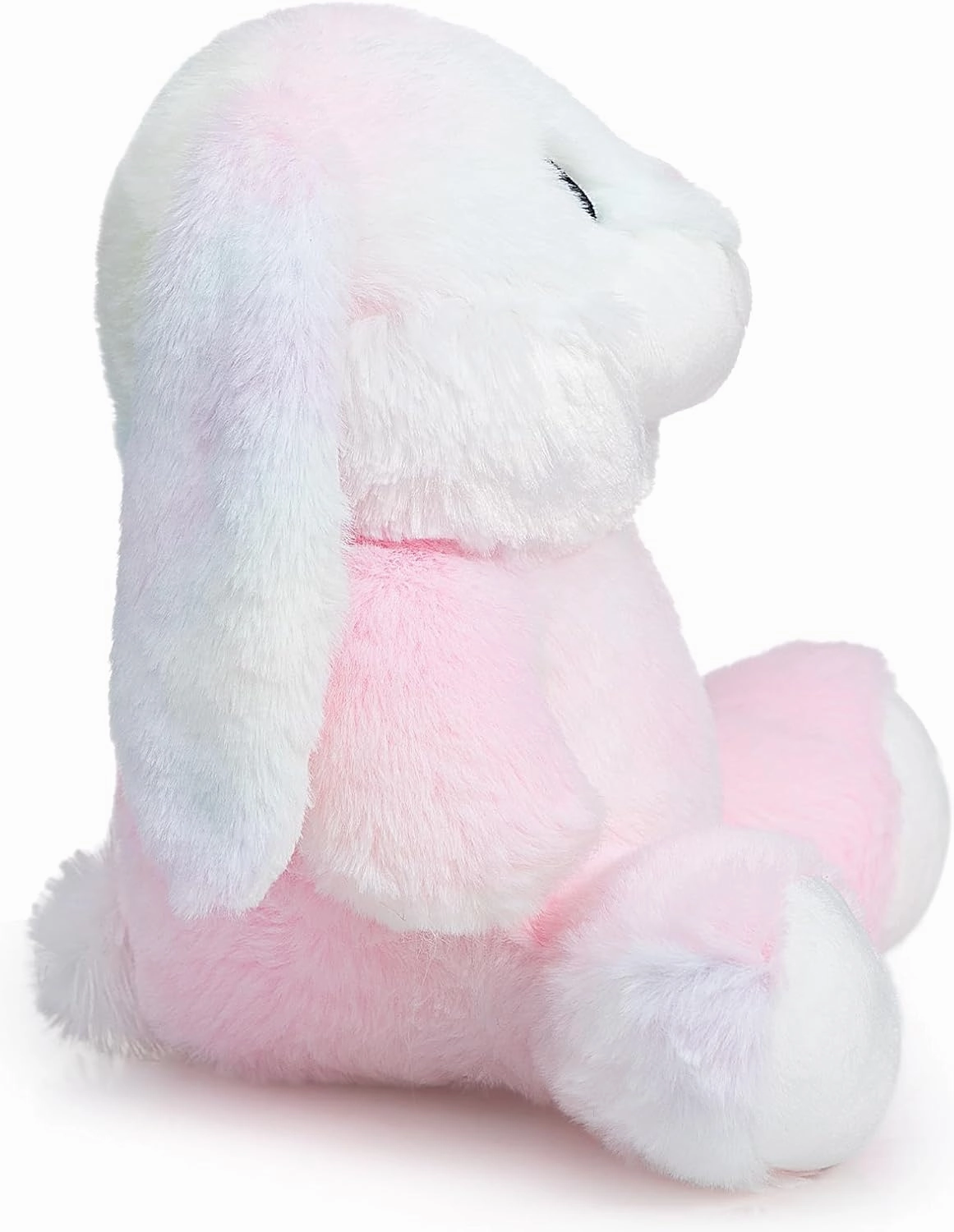 HollyHOME Bunny Stuffed Animal, Easter Bunny Plush Toys, Soft and Cuddly Stuffed Rabbit Easter Gift for Kids Baby Girls 10inch Rainbow