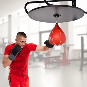 HOMCOM Wall-Mounted Punching Ball Platform – Adjustable Height Speed Bag Training Set
