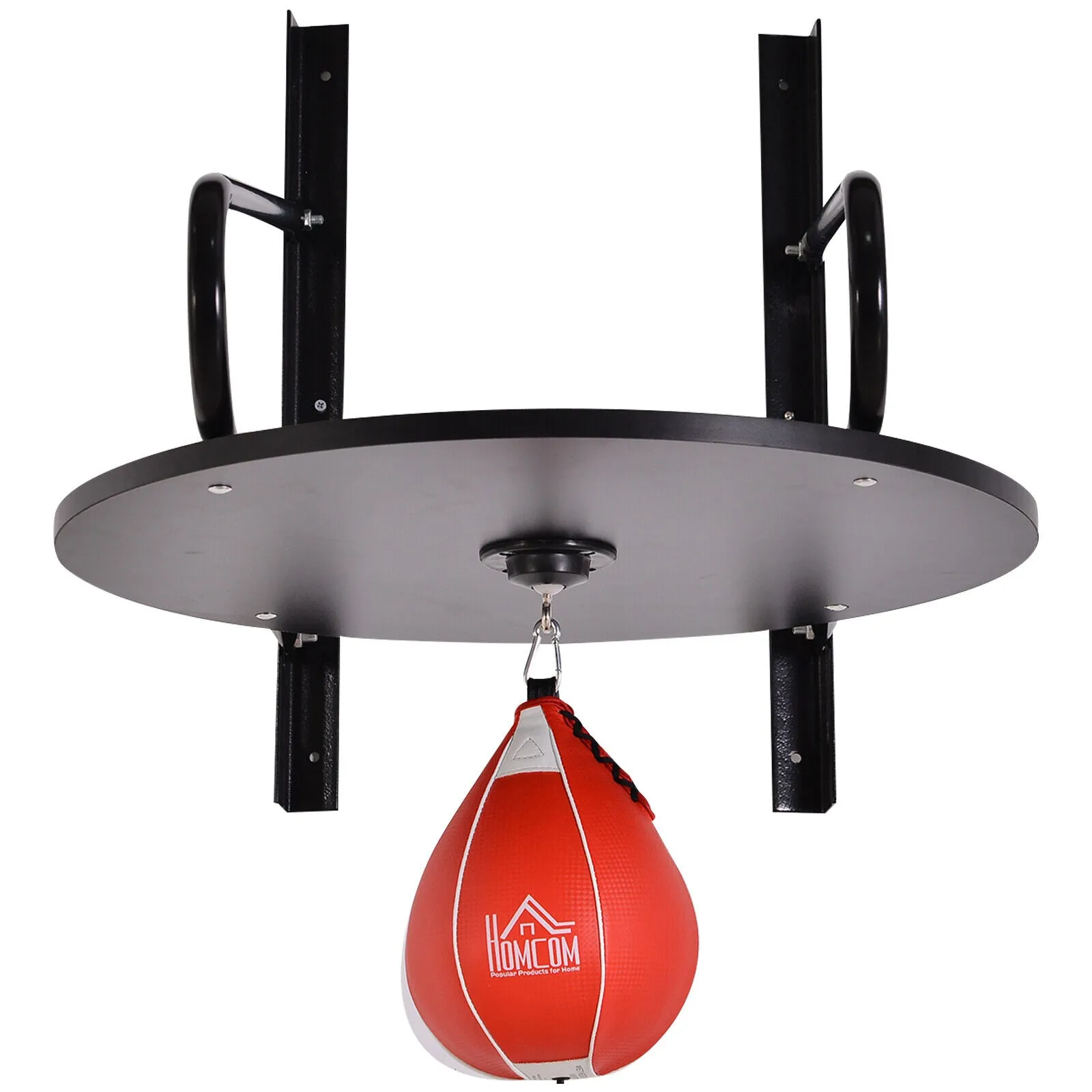 HOMCOM Wall-Mounted Punching Ball Platform – Adjustable Height Speed Bag Training Set