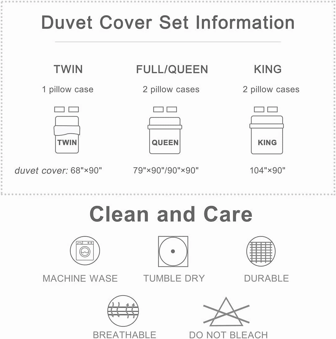Homewish Rustic Bear Bedding Set Twin Size,3D Brown Fur Animal Golden Crown Comforter Cover Set for Kids Girls,African Tropical Wildlife Black Bedding Quilt Cover Set Bedroom Decor, 2 Pcs