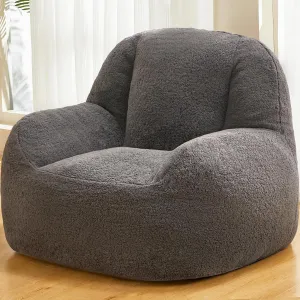 Homguava Bean Bag Chairs for Adults,Giant Beanbag Couch Adult Bean Bag Chair with Filler Included,Modern Lazy Sofa Comfy Chair for Living Room(Dark Grey)