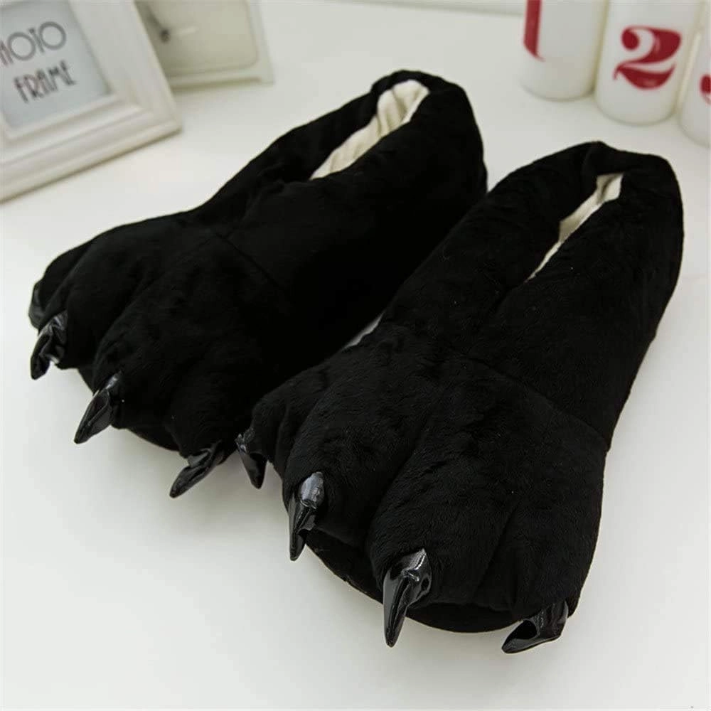 Honeystore Unisex Soft Plush Home Slippers Animal Costume Paw Claw Shoes