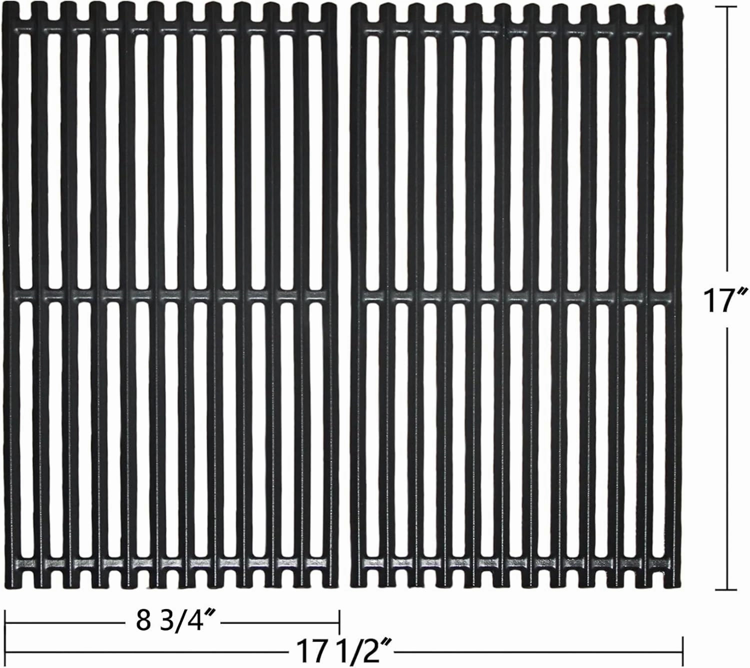 Hongso 17 Inch Grill Grates Replacement Parts for CharBroil 2 Burner Tru Infrared 463642316 463675016 463644220 463632520 463245518, Nexgrill Evolution 720-0864 720-0864M Gas Models, G369-0030-W2