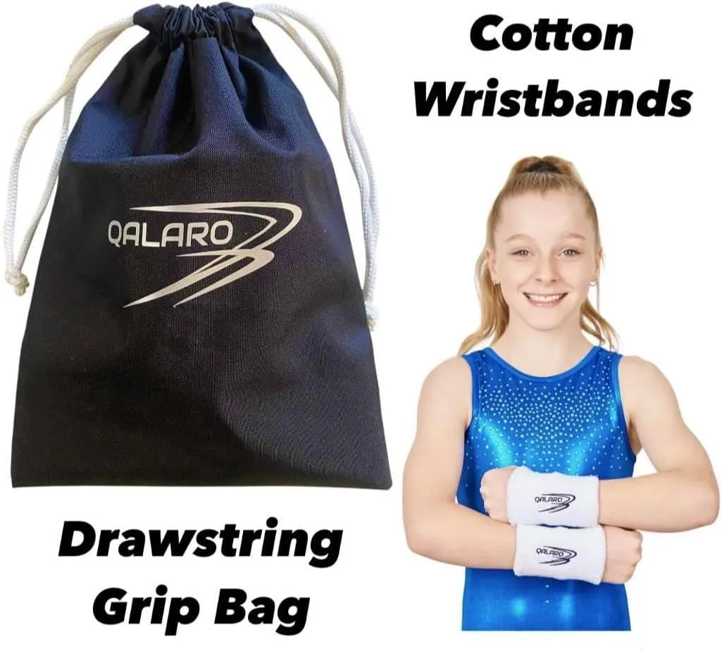 Hook & Loop Grips for Girls Gymnastics | Dowel Grips, 4" Wristbands | Gymnastics Grips for Girls | Youth Bar Grips | Gymnastics Gloves