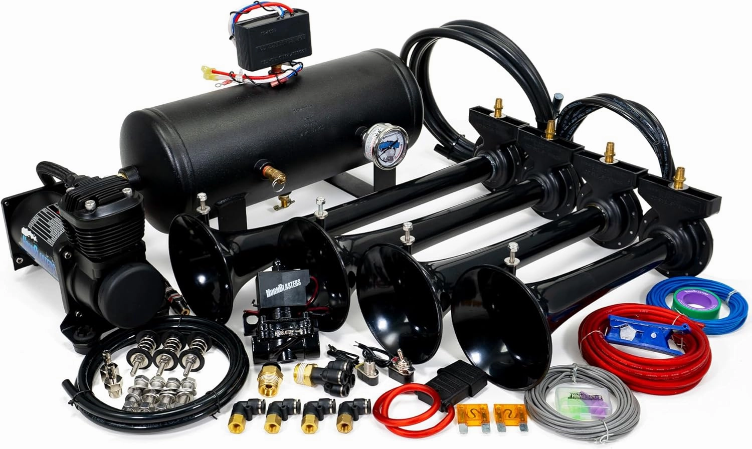Hornblasters Conductor's Special 232 2-Gallon 150PSI Train Horn Kit - US Made Horns - 4 Trumpets - 147.7 Actual dB