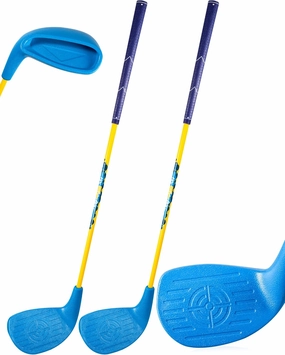 HOTWIND Backyard Golf Game Clubs 2 Pack with 5”x 3.5” Oversize Heads and 28” Lightweight Carbon Shaft for Kids Play Outdoor Golf Yard Game in Grass Parks and Yards Hit Plastic and Foam Balls