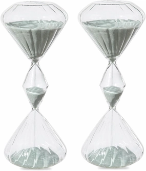 Hourglass Timer Table Decor- 60 Minutes Sand Timer Set of 2 - Productivity and Time Management Tool - 1 Hour Tri-Layer Sandglass for Home Decoration