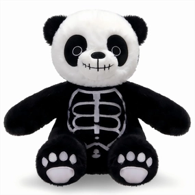 Houwsbaby 12" Skeleton Panda Spooky Stuffed Animal Big Panda Bear Plush Doll for Halloween, Easter, Christmas, or Birthday Gifts, Scary Cute Design