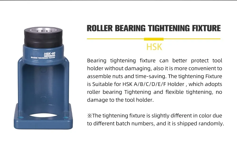 HSK63 Roller Bearing Tightening Fixture CNC Tool Holder Tightening Fixture Fit HSK63 A/B/C/D/E/F Tool Holder Lock Seat