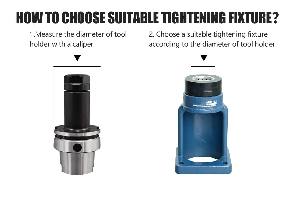 HSK63 Roller Bearing Tightening Fixture CNC Tool Holder Tightening Fixture Fit HSK63 A/B/C/D/E/F Tool Holder Lock Seat