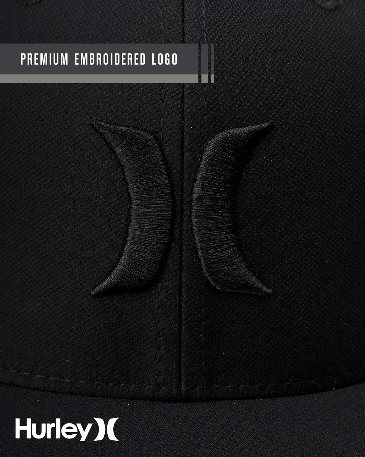 Hurley Men's Caps - One and Only Flex Fit Black Trucker Baseball Cap For Men