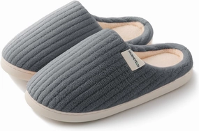 HUXMEYSON Slippers for Women, Warm Memory Foam Comfy House Slippers with Anti-Skid Rubber Sole for Indoor and Outdoor