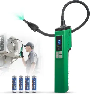 HVAC Refrigerant Leak Detector, Heated Diode Sensor & 0.05 oz/yr - Max Sensitivity Halogen Freon Leak Detector Sniffer Air Conditioning Detection 20-Inch Probe for R134A R410A CFCs HCFCs HFCs HFOs