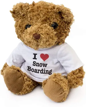 I Love Snowboarding - Teddy Bear - Cute and Cuddly - Gift Present Birthday Xmas