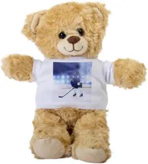 Ice Hockey Teddy Bear, Gift Stuffed Animal, Plush Teddy Bear with Tee, Gift for Her, Birthday Christmas Basket Gift Idea