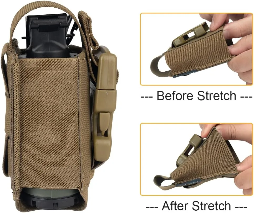 IDOGEAR Tactical Flashlight Holder Molle flashbang Pouch Magazine Pouch Multi-Purpose Tool Pouch for Vest Heavy Duty Belt Backpack