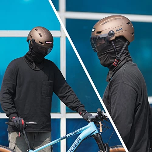 ILM Adult Bike Helmet with USB Rechargeable LED Front and Back Light