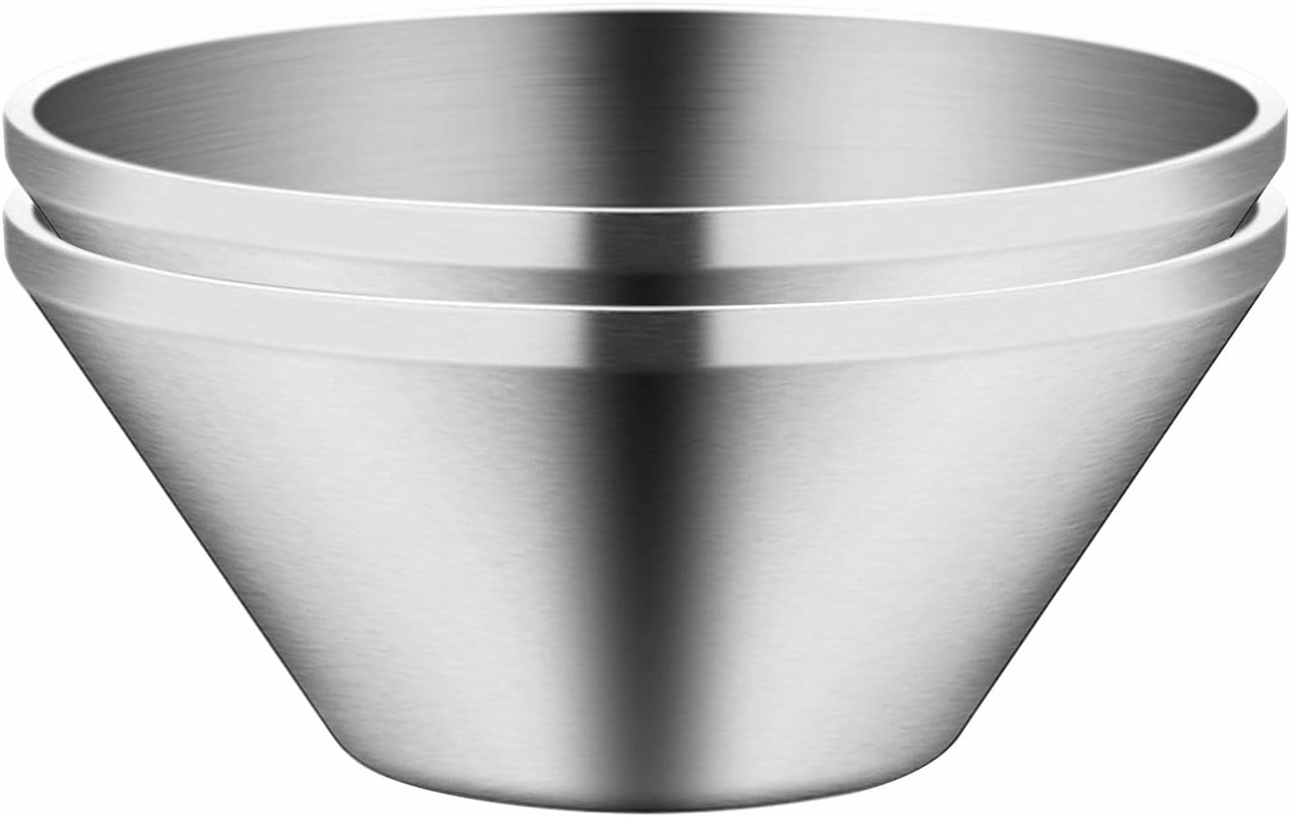 IMEEA 40 OZ Large Salad Bowls Set of 2 - SUS304 Stainless Steel Mixing Bowl Serving Bowls for Soup, Ramen, Mixing, Cooking, Baking, Prepping