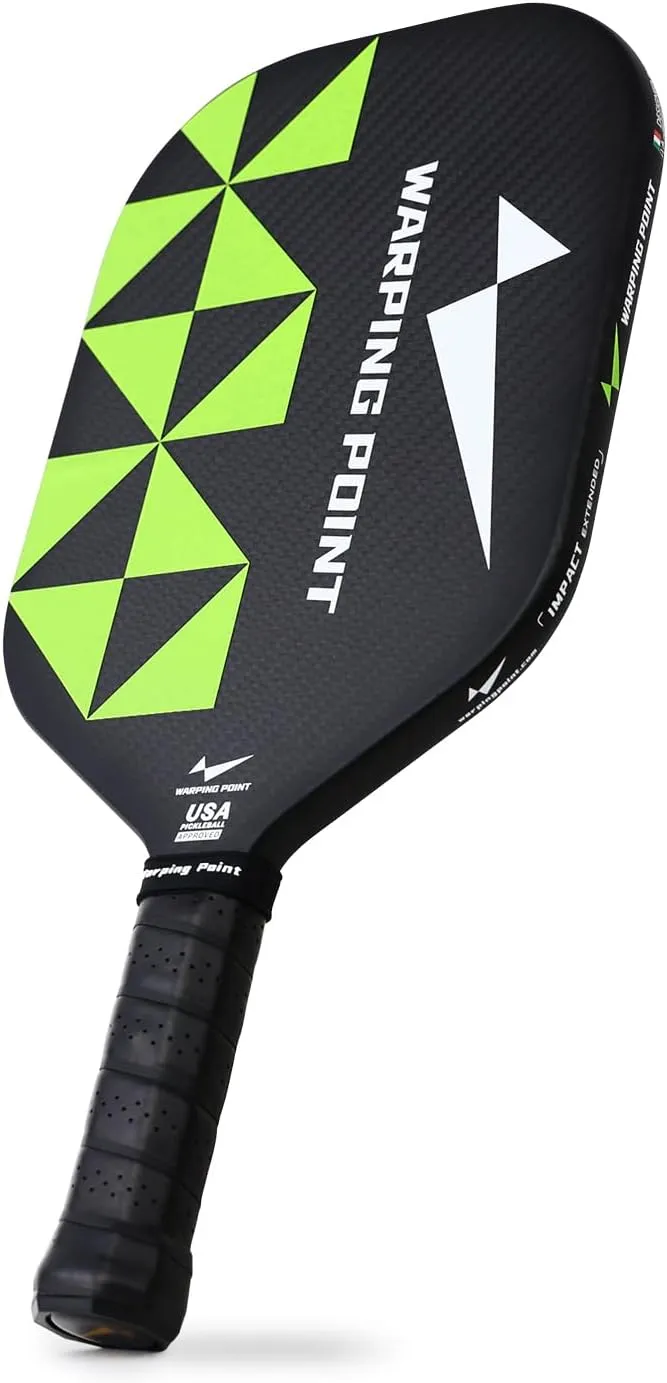 Impact Carbon Fiber & Fiberglass Pickleball Paddle, 16mm Porous Honeycomb Core, USAPA Approved, Thermoformed Edgeless Design, Durable Friction Surface for Maximum Spin & Power