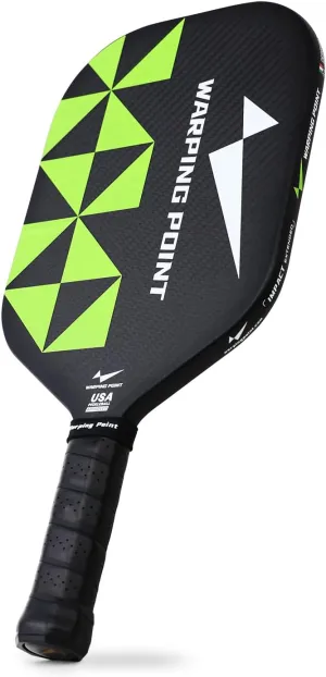 Impact Carbon Fiber & Fiberglass Pickleball Paddle, 16mm Porous Honeycomb Core, USAPA Approved, Thermoformed Edgeless Design, Durable Friction Surface for Maximum Spin & Power