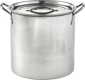 IMUSA USA Stainless Steel Stock Pot with Lid 16-Quart, Silver