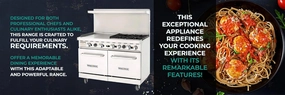 Inferno Blaze Premium IBP-GR-4824/LP 48" 4 Burner Liquid Propane Range with Griddle 188,000 BTU - ETL & Sanitation Certified Stainless Steel Gas Range - Perfect for Commercial Kitchens