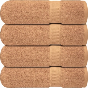Infinitee Xclusives Luxury 100% Ring-Spun Cotton Bath Towels Set of 4 (27x54 inches) – Soft, Absorbent & Quick-Drying Towels for Bathroom, Gym, Spa & Hotel Use (Cosmic Sand)