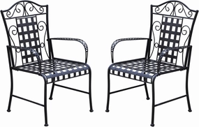 International Caravan Mandalay Iron Patio Chair - Set of 2