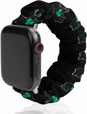 Irish Bear Lucky Shamrock Fashion Watch Strap Scrunchies Wristbands Compatible With IWatch Series
