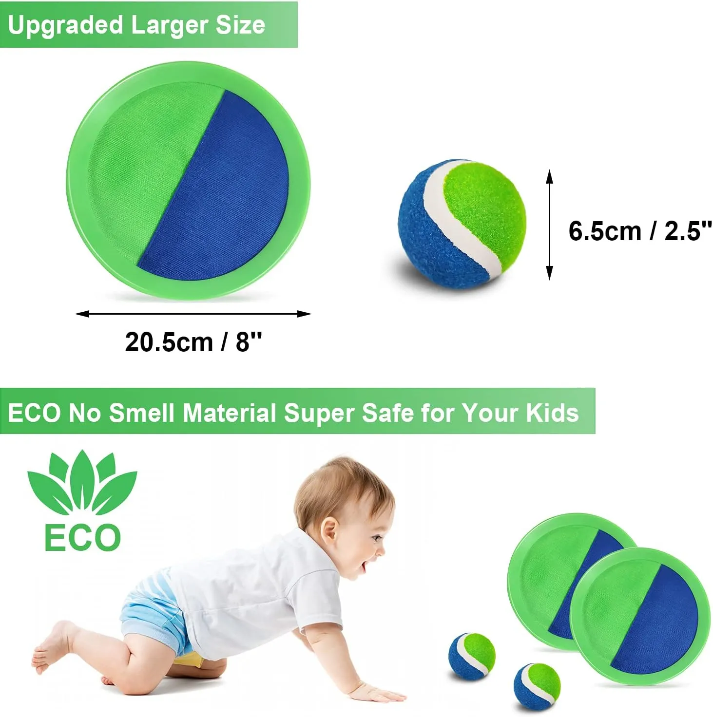 Jalunth Ball Catch Paddle Set Games - Beach Toys Pool Back Yard Outdoor Lawn Games Backyard Camping Toss Age 3 4 5 6 7 8 9 10 11 12 Years Old Boys Girls Kids Adults Family Christmas Easter Gifts