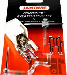 Janome Convertible Even Feed Foot Set Low Shank Horizontal Rotary Hook Models
