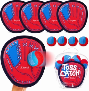 JoyCat Toss and Catch Ball Game Set,Sticky Toddler Baseball Training Glove,Beach Toys Yard Games,Kids Outdoor Games for Adults and Family,Outside Toys for 3 4 5 6 7 8 9 10 Year Old Boys Girls Gifts