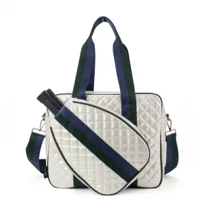 Judy Pickle Ball Tote Pearl White
