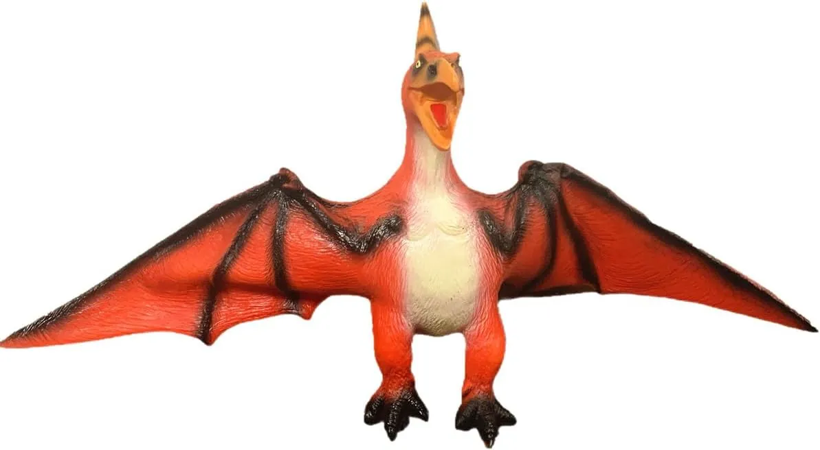 Jumbo Dinosaur Toys Pterodactyl Red Realistic Large Size 24 inch Jurassic Prehistorical Dinosaur Action Figures Educational for Boys Kids Girls Collectors