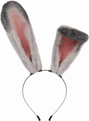 JUNBOON Plush Furry Bunny Headwear Faux Fur Rabbit Ear Headband Cosplay Costume Hair Accessories