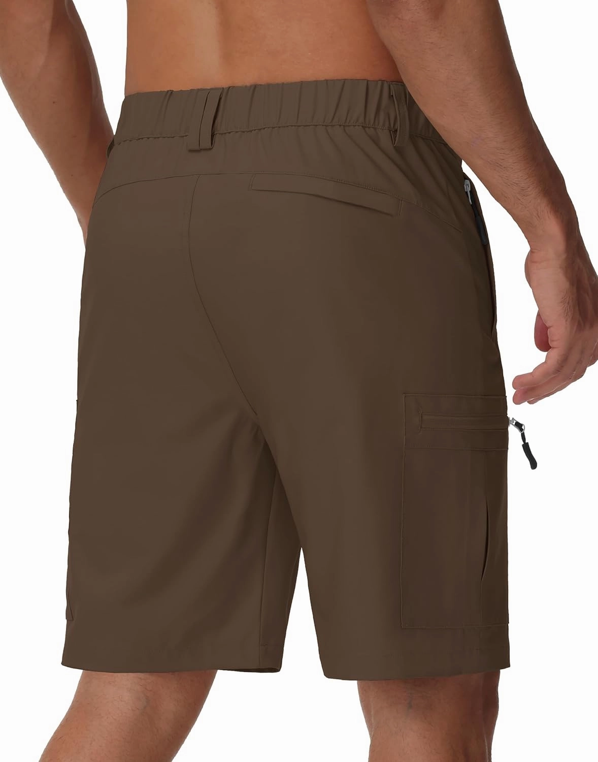 JWM Men's 9" Hiking Cargo Shorts - Lightweight Stretch Qucik Dry Casual Travel Golf Work Fishing Shorts with 5 Zipper Pockets