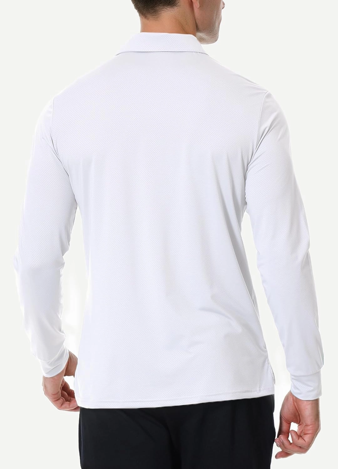 JWM Men's Long Sleeve Golf Polo Shirts - Athletic Casual Travel Performance Collar Shirts Lightweight Quick Dry UPF50