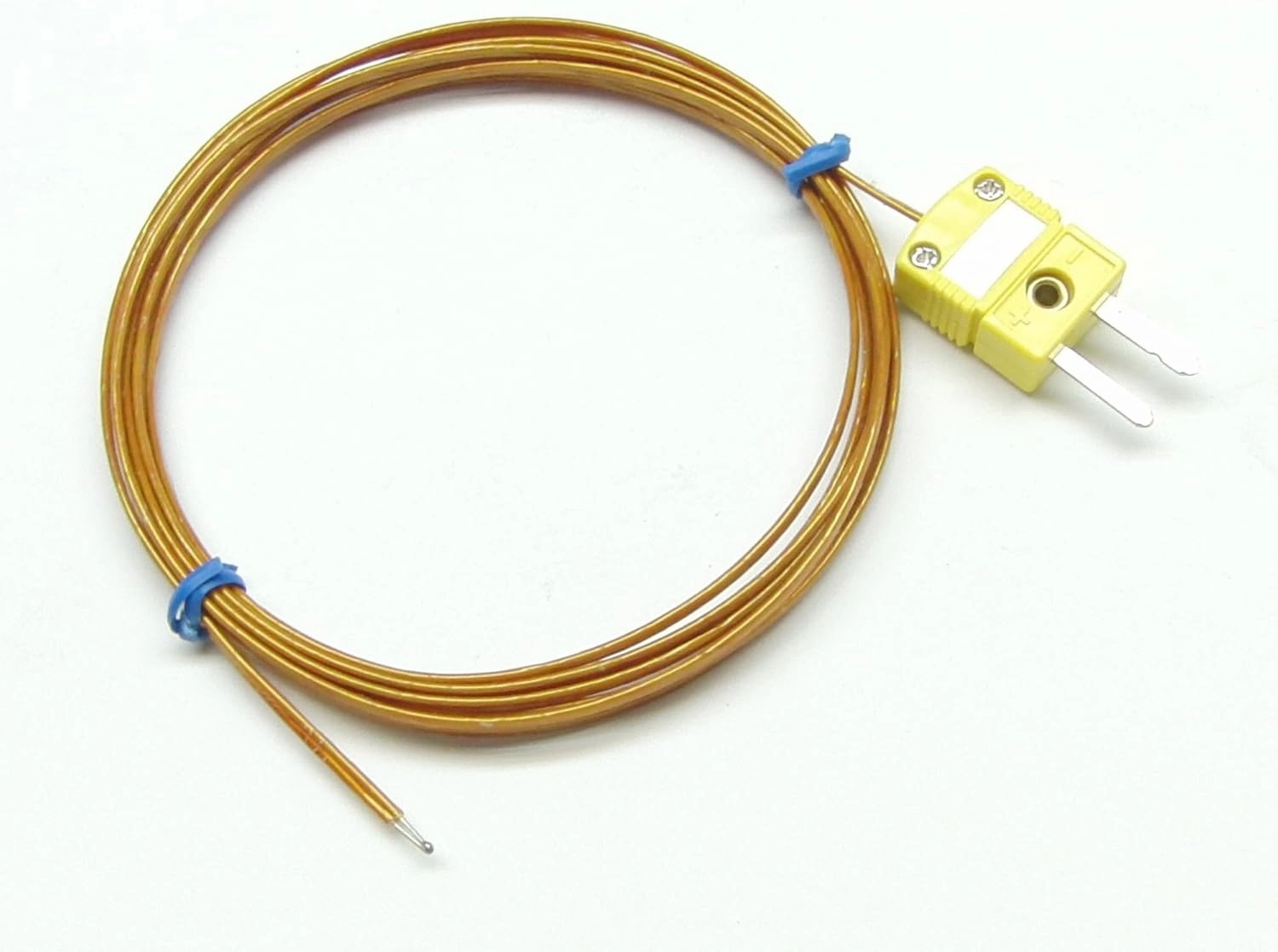 K-Type thermocouple Probe with high Temperature Kapton Plastic Insulation - 752 deg F (400 deg C) (6 ft)