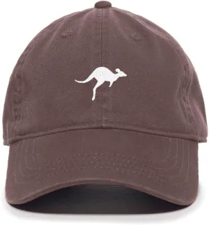 Kangaroo Baseball Cap Embroidered Cotton Adjustable Dad Hat