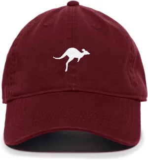 Kangaroo Baseball Cap Embroidered Cotton Adjustable Dad Hat